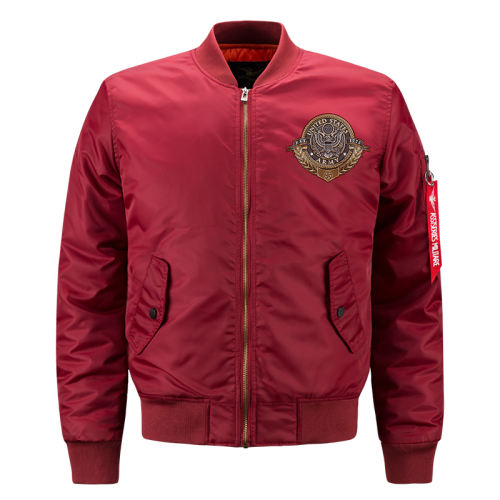 Pink Casual Pilot Jacket Plus Size Sport Coat Men's Baseball Wear PQM722D