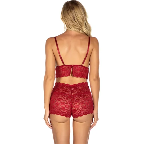 Sexy Crop Tops with Shors Women Underwear Vallentine Day Lace Bra PQ201702C