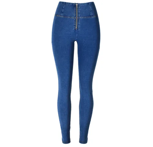 Women Fashion High Waist Jeans Trend Clothing Bubble Butt Denim Trousers PQTOP6679