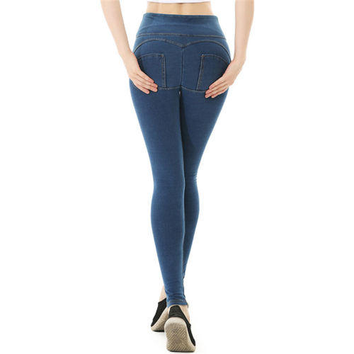 Black Bubble Butt Jeans Women Chic High Waist Denim Pants PQF096A