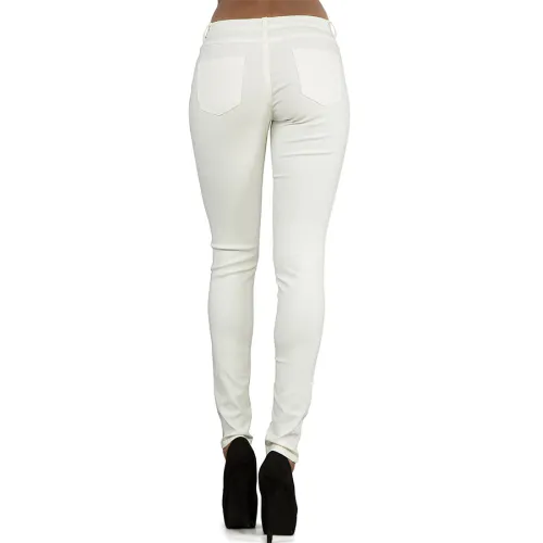 Women Low Waist PU Pants Bubble Butt Faux Leather Trousers PQTOP299
