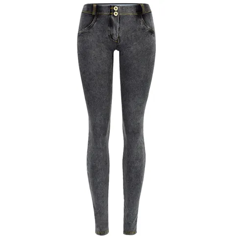 Grey Sexy Low Waist Jeans Bubble Butt Denim Pants PQTOP6672