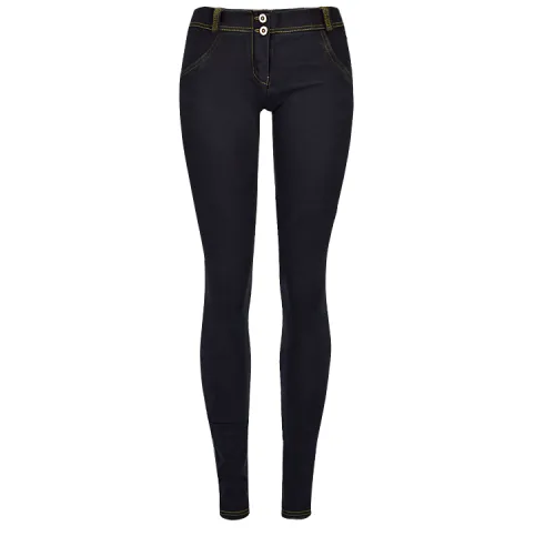 Female Sexy Low Waist Jeans Black Bubble Butt Denim Pants PQTOP6671