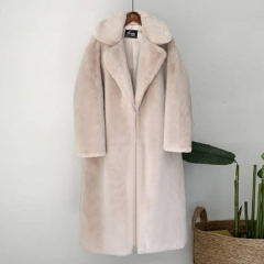 Pink Fashion Rabbit Fur Jackets Faux Bunny Fur Coat Women PQ988B