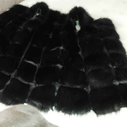 Camel Winter Fox Faux Fur Coat for Women Chic Fur Long Jackets PQFC014E
