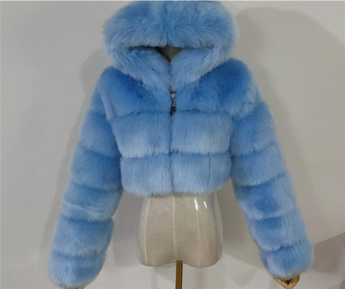 Sexy Winter Hoodies Coat Women Fox Faux Fur Short Jackets PQ00598