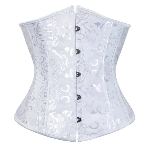 Green Classic Court Girdle Bridal Corset Women Underbust Corselet PQ537D
