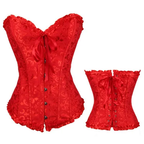 Red Bridal Corset Women Underbust Corselet Classic Court Bustiers PQ540B
