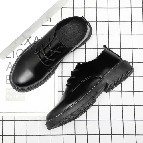 Men Faux Leather Shoes Wetlook PU Casual Shoes PQKZ007