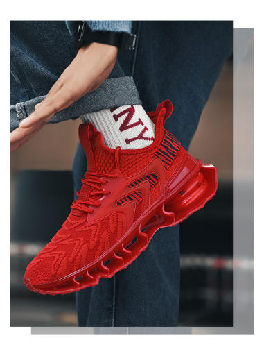 Wholesale Hot Sale  fly weaving Sport Men Lightweight Sneakers Breathable Mesh Running popcorn sole Shoes MX-1666