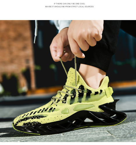 Wholesale Hot Sale  fly weaving Sport Men Lightweight Sneakers Breathable Mesh Running reflective Shoes MX-8809