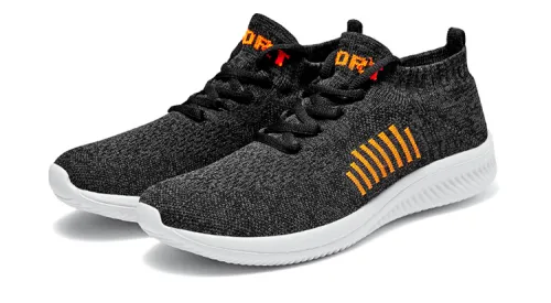 Wholesale Men Knited Lightweight Jogging Sneakers Breathable Comfortable Sofe  Mesh Running Shoes MX-L802C