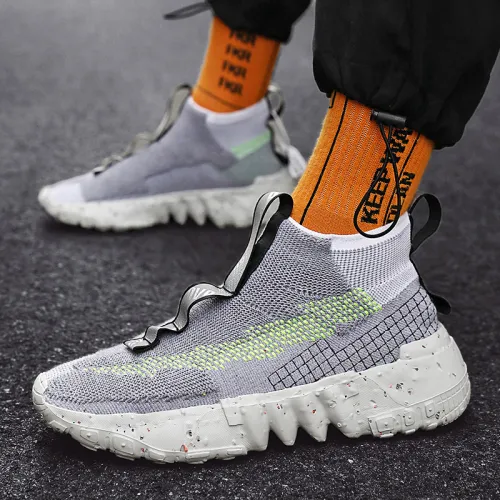Wholesale Men Weaving Lightweight Fashion Sneakers Breathable Mesh Running Dirty sole Shoes MX-6616