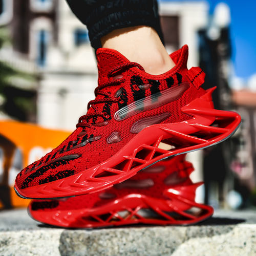 Wholesale Hot Sale  fly weaving Sport Men Lightweight Sneakers Breathable Mesh Running reflective Shoes MX-8809