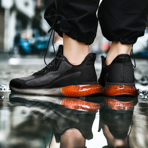 Wholesale Knited Fashion High Quality Men Lightweight Sneakers Breathable Mesh Running popcorn sole Shoes MX-8805