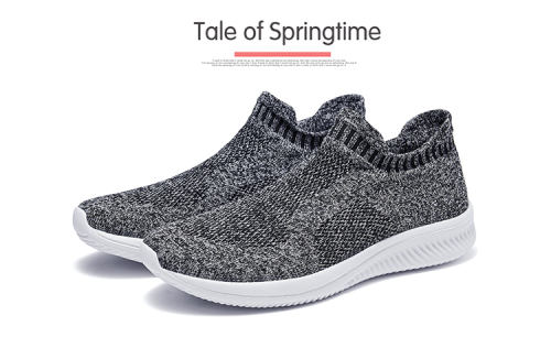 Wholesale Men Knited Lightweight Jogging Sneakers Breathable Mesh Running Shoes MX-LT801A