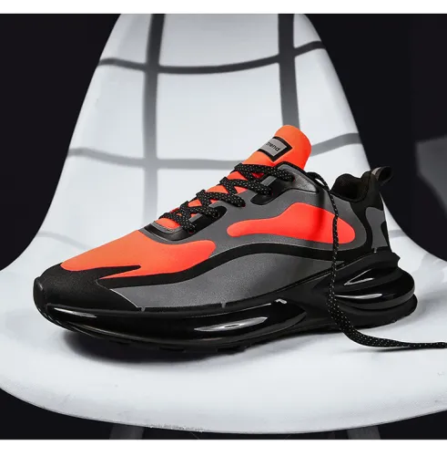 Wholesale Men Lightweight Reflective Sneakers Breathable Mesh Running popcorn sole Shoes MX-6613D Size 39-46