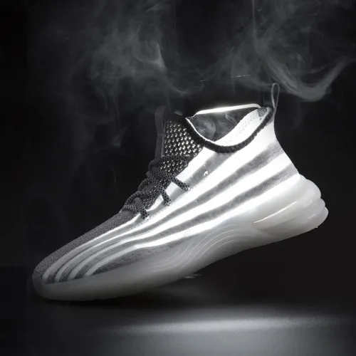 Hot Sale Wholesale fly weaving Men and Women Lightweight Sneakers Breathable Mesh Running popcorn sole Shoes MX-857A