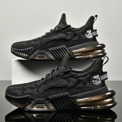 Wholesale Men High Quality Lightweight Reflective Sneakers Breathable Mesh Running popcorn sole Shoes MX-4416C