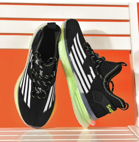 Wholesale Men High Quality Lightweight Jogging Sneakers Breathable Comfortable Mesh Running popcorn sole Shoes MX-2026C size 39-46