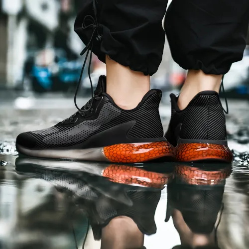 Wholesale Knited Fashion High Quality Men Lightweight Sneakers Breathable Mesh Running popcorn sole Shoes MX-8805A