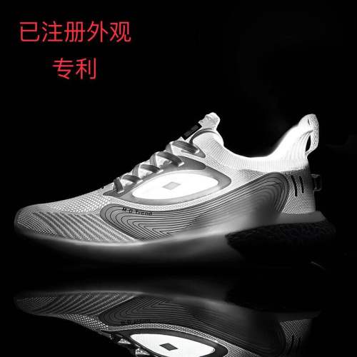 Wholesale Knited Men Lightweight Sneakers Breathable Mesh Running popcorn sole Shoes MX-6602A Size 39-46