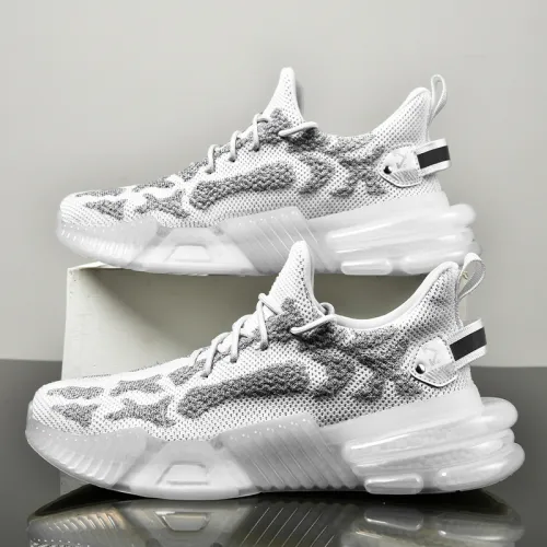 Wholesale Men High Quality Lightweight Reflective Sneakers Breathable Mesh Running popcorn sole Shoes MX-4416D