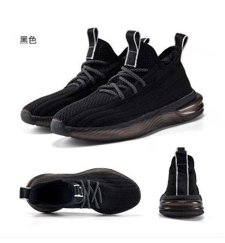 Hot Sale Wholesale fly weaving Men and Women Lightweight Sneakers Breathable Mesh Running popcorn sole Shoes MX-857C