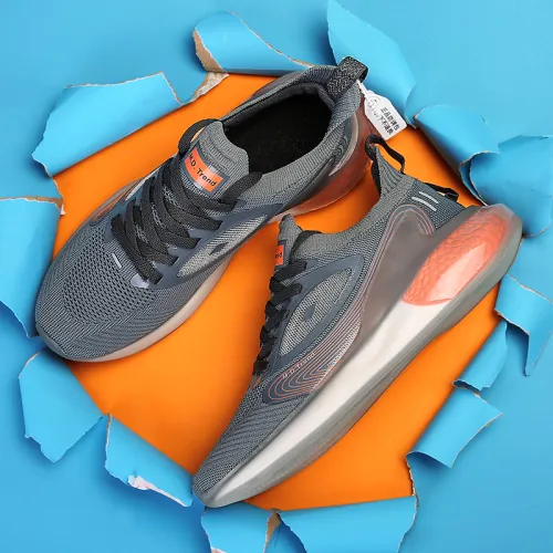 Wholesale Knited Men Lightweight Sneakers Breathable Mesh Running popcorn sole Shoes MX-6602D Size 39-46