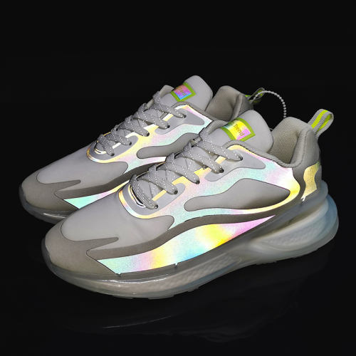 Wholesale Men Lightweight Reflective Sneakers Breathable Mesh Running popcorn sole Shoes MX-6613C Size 39-46