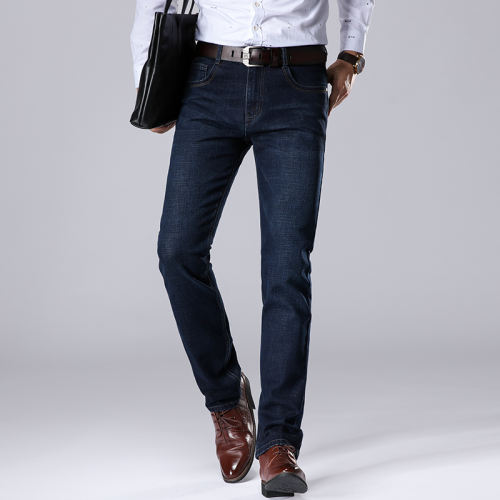 Dark Blue Summer Casual Trousers Plus Size Denim Pants Fashion Men Jeans PQ5155D