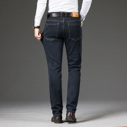 Black Fashion Men Casual Trousers Plus Size Denim Pants Business Jeans PQYP2012B