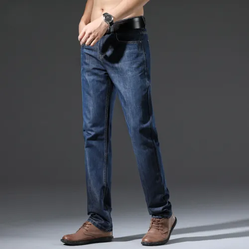 Brand Summer Casual Trousers Plus Size Denim Pants Men Business Jeans PQ8005