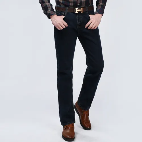 Dark Blue Fashion Apple Jeans Men Denim Pants Casual Trousers PQYP886B