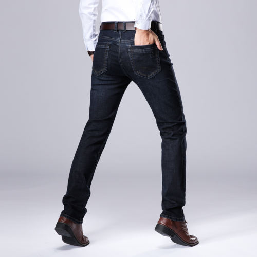 Black Summer Casual Trousers Plus Size Denim Pants Fashion Men Jeans PQ5155E