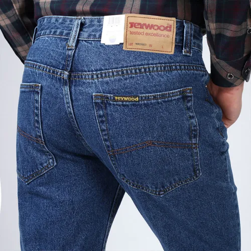 Blue Fashion Men Denim Pants Apple Jeans Casual Trousers PQYP881B