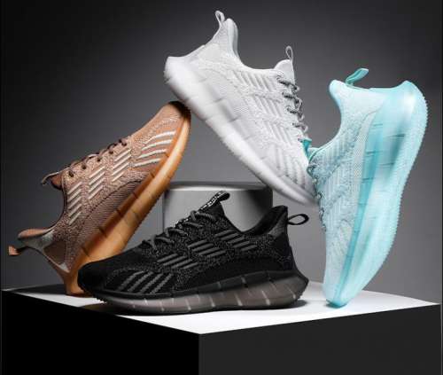 Wholesale Men Lightweight Knited Sneakers Breathable Soft Comfortabel Mesh Running Shoes JC800B Size 39-46
