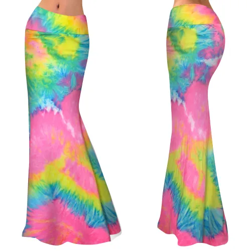 Pink Fashion Printed Skirt High Waist Long Maxi Skirt PQ9448A