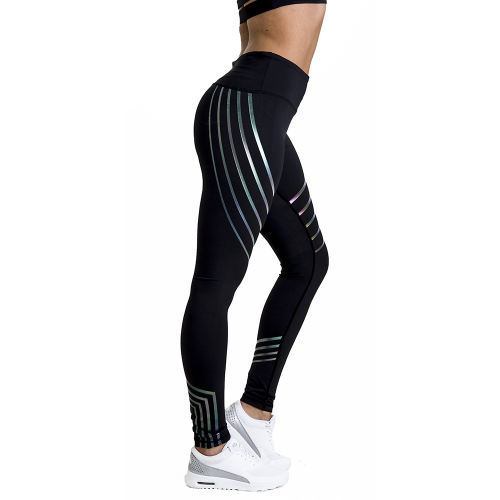 Fluorescent Rainbow Leggings Fashion Reflective Leggings PQ6072C