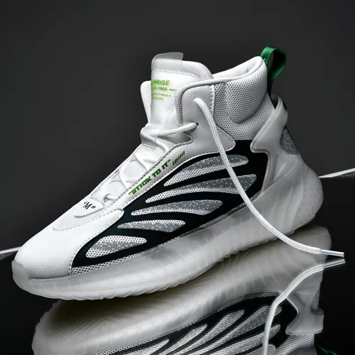 White Spring Dad Shoes Mesh Sport Shoes Male Clunky Sneakers PQRL9000B