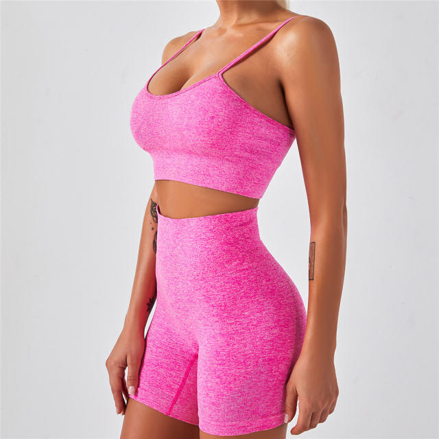 Pink Seamless Ourdoor Sportwear Sport Apparel Sexy Fitness Shorts PQYJ032B