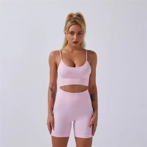 Pink Seamless Ourdoor Sportwear Sport Apparel Sexy Fitness Shorts PQYJ032B