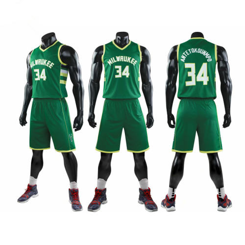 Green Bucks Basketball Jersey Giannis Antetokounmpo Basketball Team Uniform PQYA034B