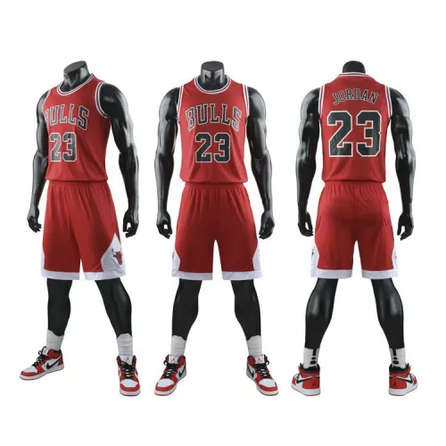 Red Chicago Team Jersey For Children Jordan Basketball Outfits for Adult PQMJ023C