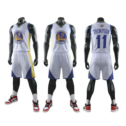 White Golden State Warriors Basketball Jersey for Adult Thompson Team Uniform For Child PQKT011A