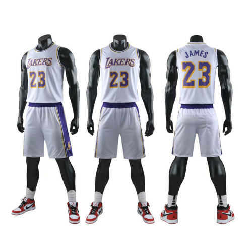 Purple James Basketball Jersey for Adult Lakers Basketball Team Uniform PQLB023B