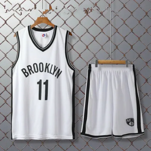 White Kyrie Irving Basketball Jersey For Adult Brooklyn Team Uniform Children PQKD007C