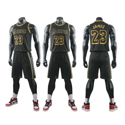 Black James Basketball Jersey for Adult Basketball Team Uniform For Kid PQLB023D