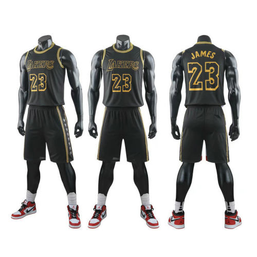 Black James Basketball Jersey for Adult Basketball Team Uniform For Kid PQLB023D
