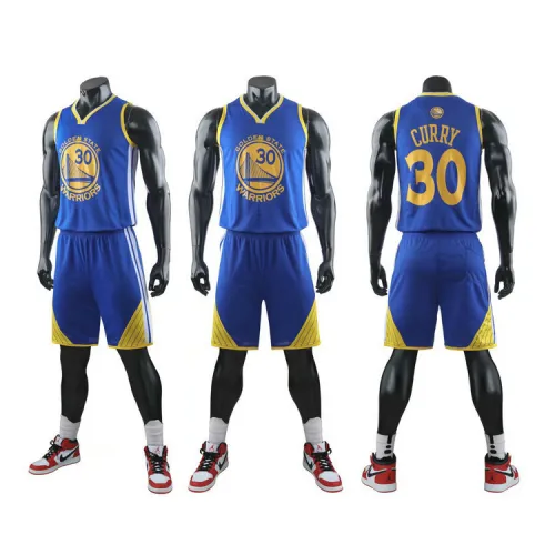 Black Golden State Warriors Basketball Team Jersey Curry Basketball Outfit PQSC001C